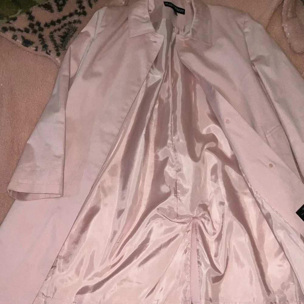 Blush Pink Cotton Blazer Jacket Runway Color Large Button - Picture 6 of 9